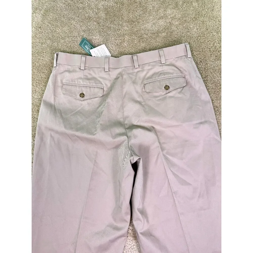 LL Bean Pants 38x31 Men's Comfort Fit Chino Khaki Wrinkle Free NWT D832